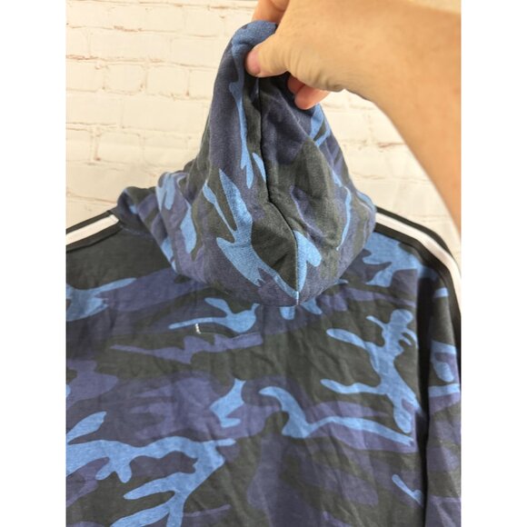 Pop Surf Baltimore Hoodie Mens Size Medium Blue Black Camo Race Stripe Sleeve - Picture 5 of 10